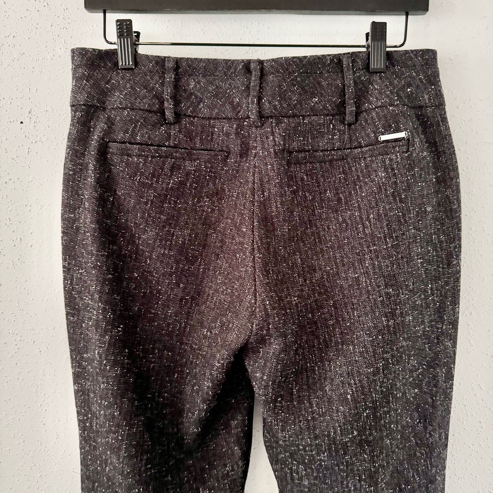 NY&Co Tweed Mid-Rise Straight Leg Trouser Pants Women's 6 Petite Brown-Grey 6P - Picture 7 of 8